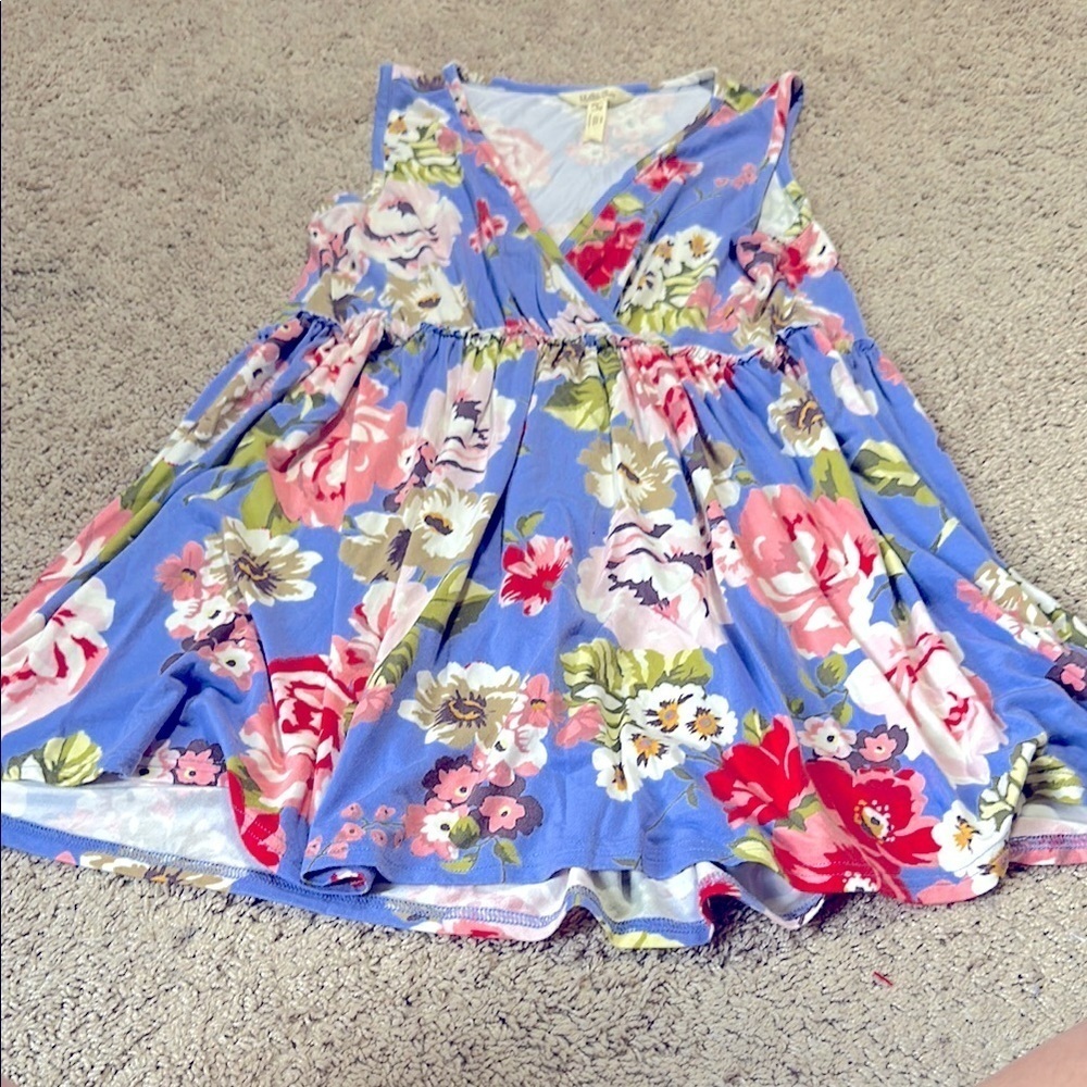 Matilda Jane Floral Wrap Front Tank Size Small
